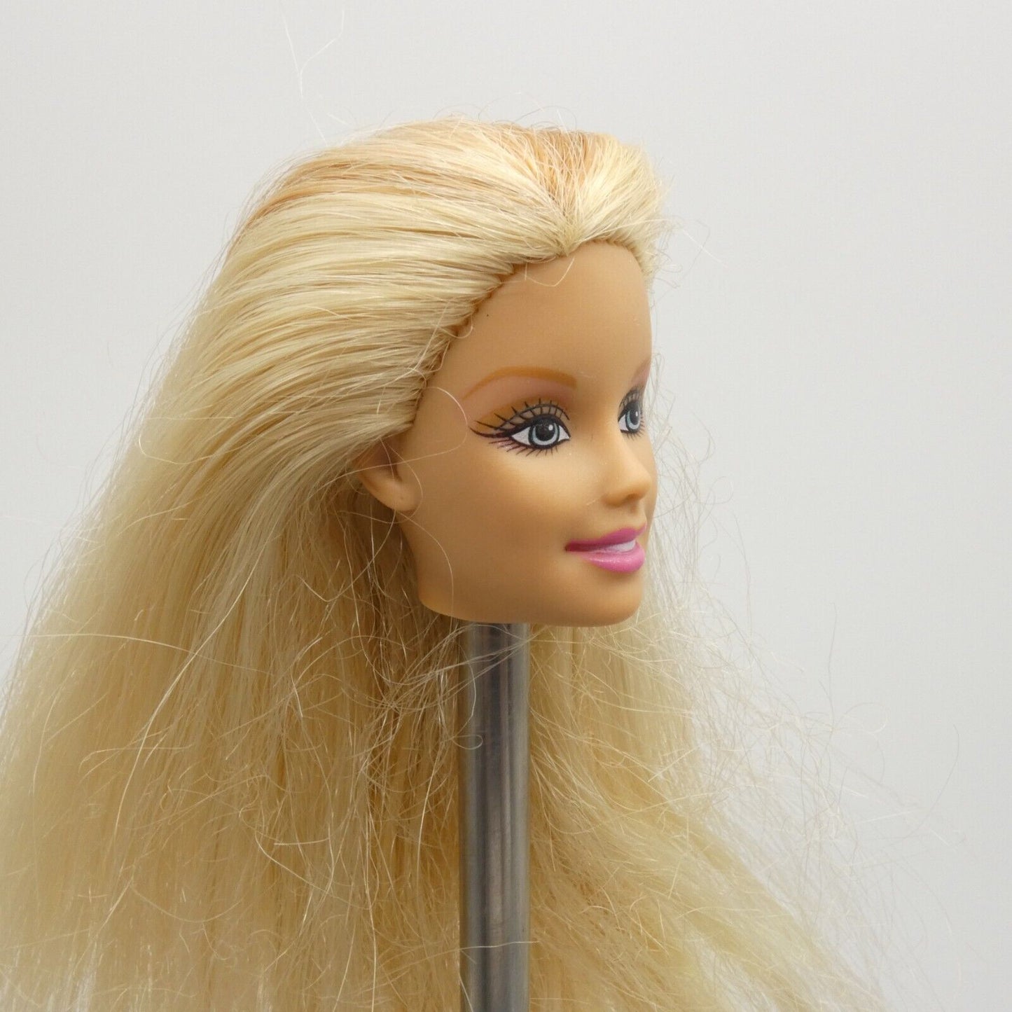 Barbie Generation Girl Doll Head CEO Face Blonde Hair With Amber Highlights