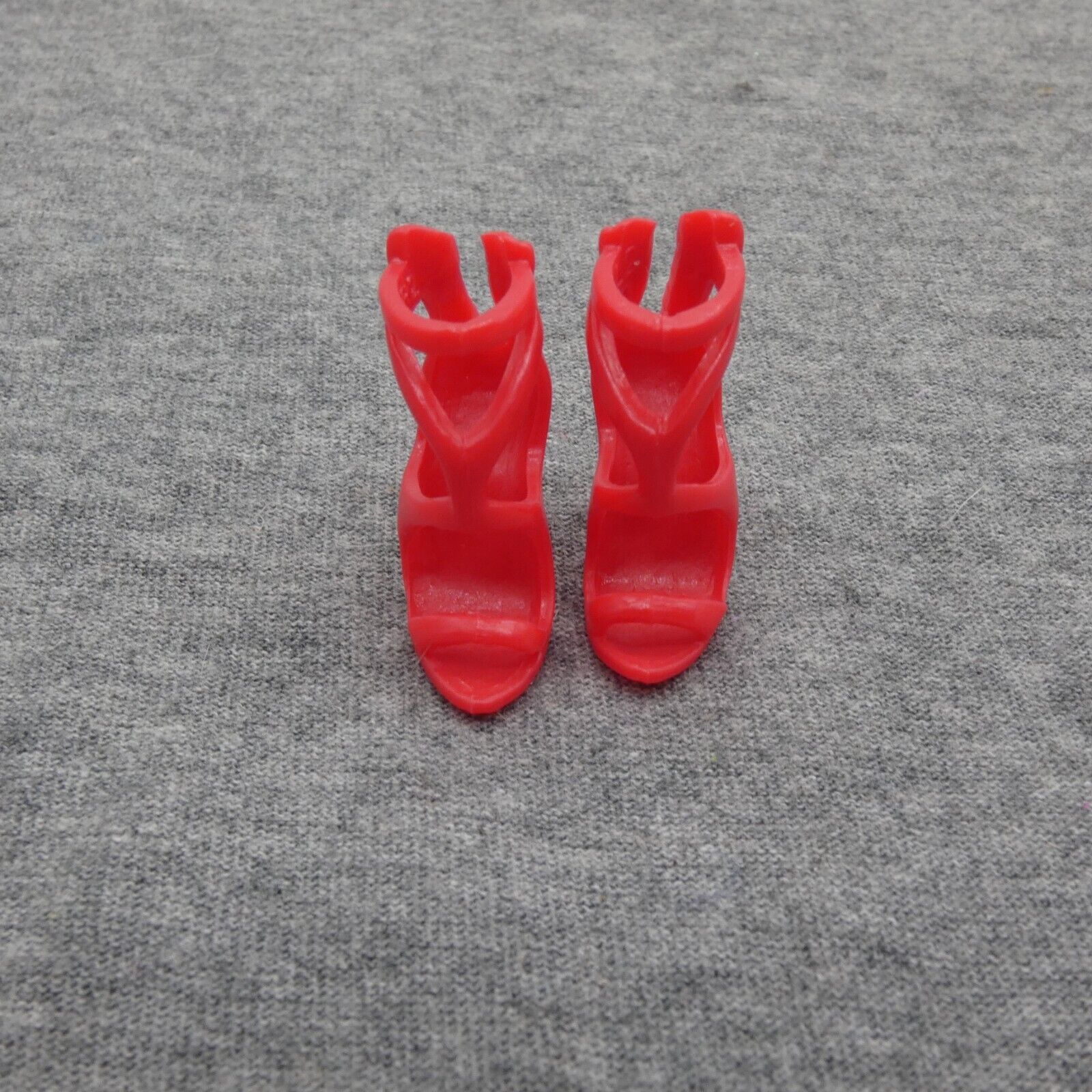 Barbie 2022 Holiday Doll Shoes Red High Heels Open Toe Pointed Straps HGW73