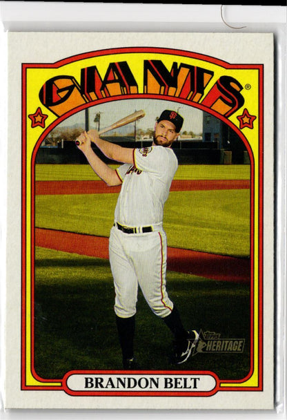 2021 Topps Heritage Brandon Belt San Francisco Giants #7