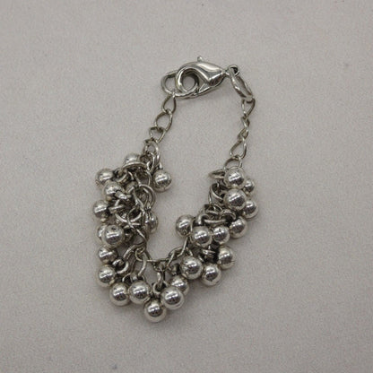 Barbie Doll Size Necklace Silver Dangle Beads Chain Handmade For 11.5 Inch Dolls