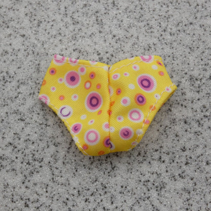 Barbie Doll Size Underwear Bikini Panties Yellow Pink Spots Polka Dots Clone