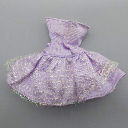 Barbie Doll Dress Purple Strapless Sleeveless Sweetheart Iridescent Tulle Mattel