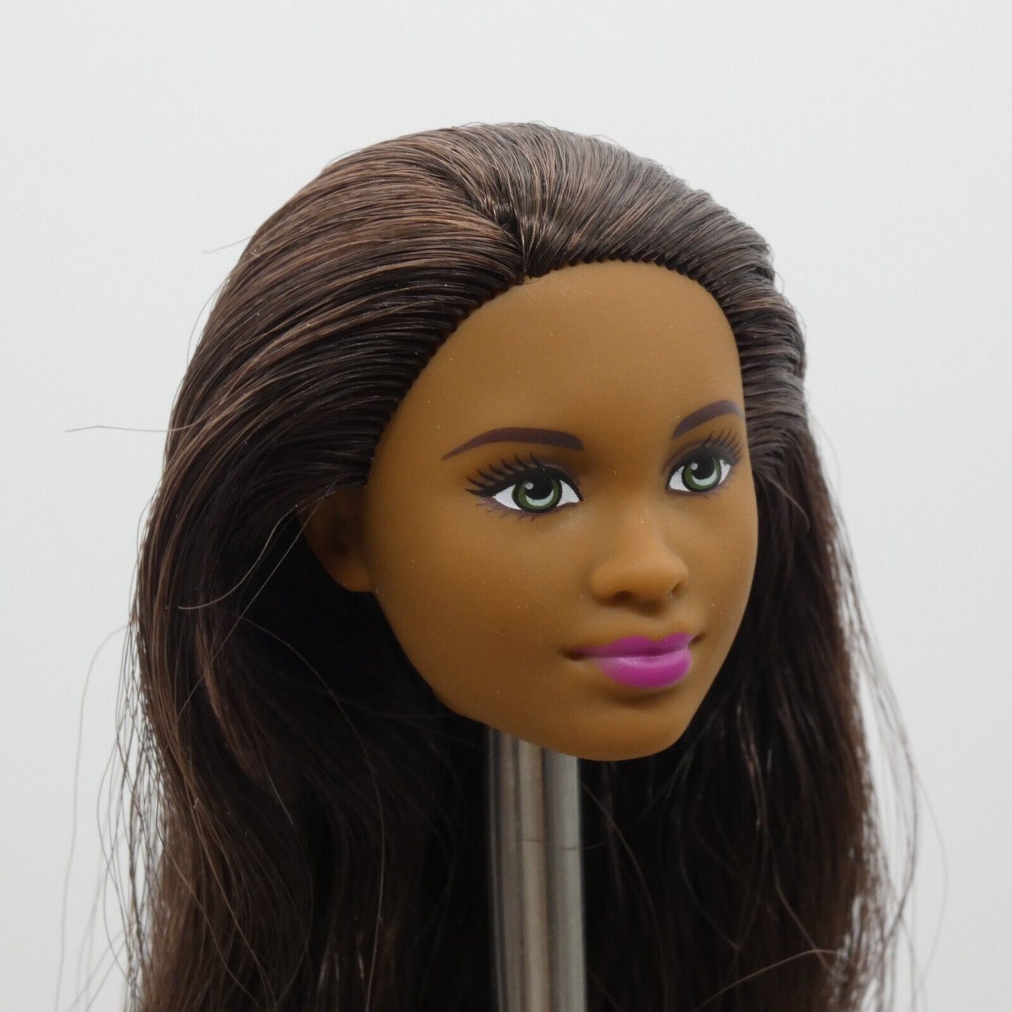 Barbie Mbili Grace Fashion Doll Head African American Medium Skin Green Eyes