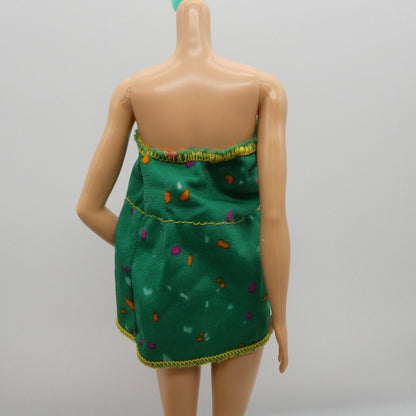 Barbie Fashion Extras Doll Tube Top Mini Dress Green Strapless 1979 Mattel 4907