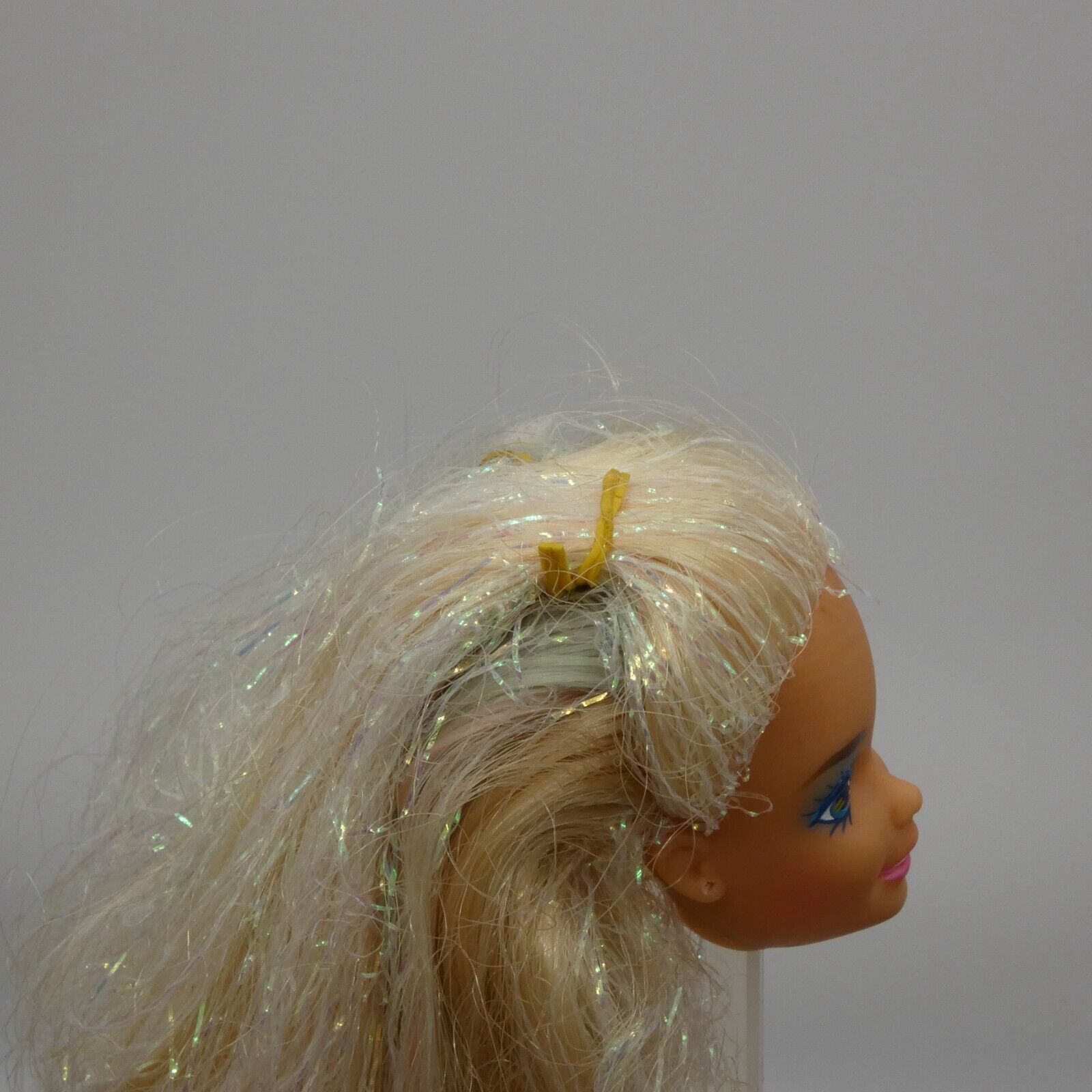 Barbie Mermaid Doll Head Only 1992 SuperStar Blonde Tinsel Hair 1434 Mattel