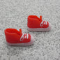 Barbie Doll Shoes Red Sneakers Sim Lace Up High Top White Soles School Flat Feet