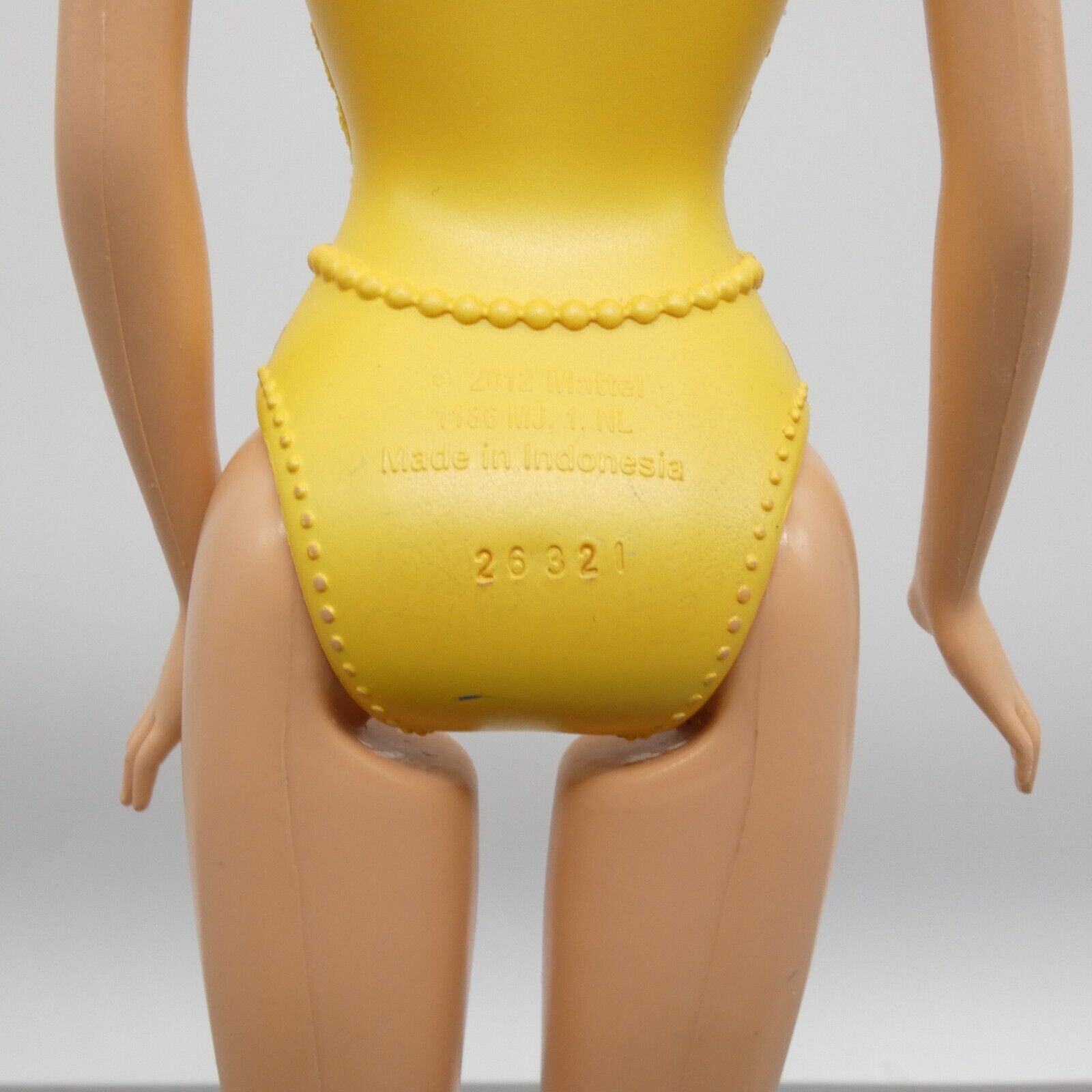 Disney Beauty And The Beast Belle Doll Body Yellow Molded Bodysuit Mattel 2012