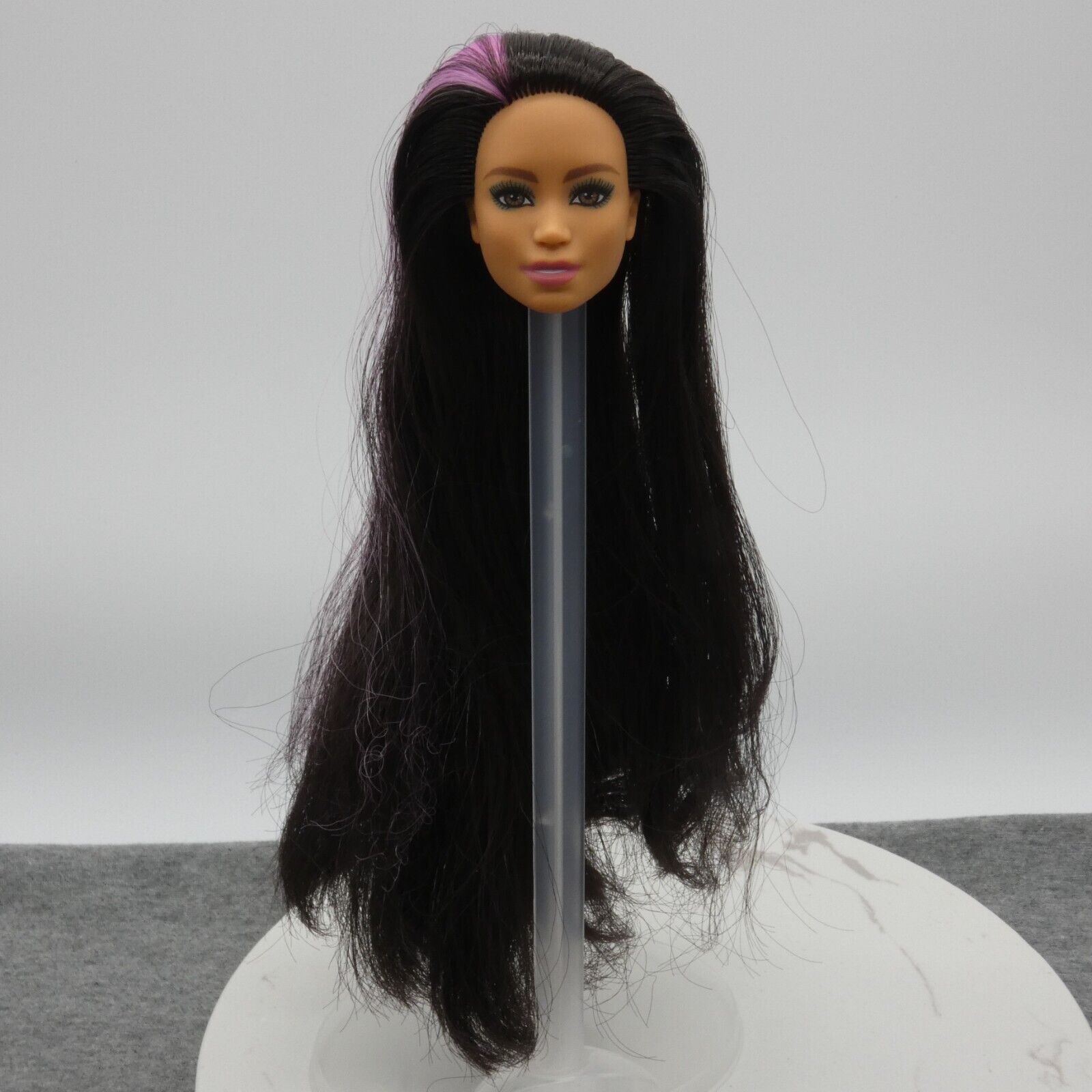 Barbie Color Reveal Watermelon Doll Head Crystal Face Black Purple Hair 2022