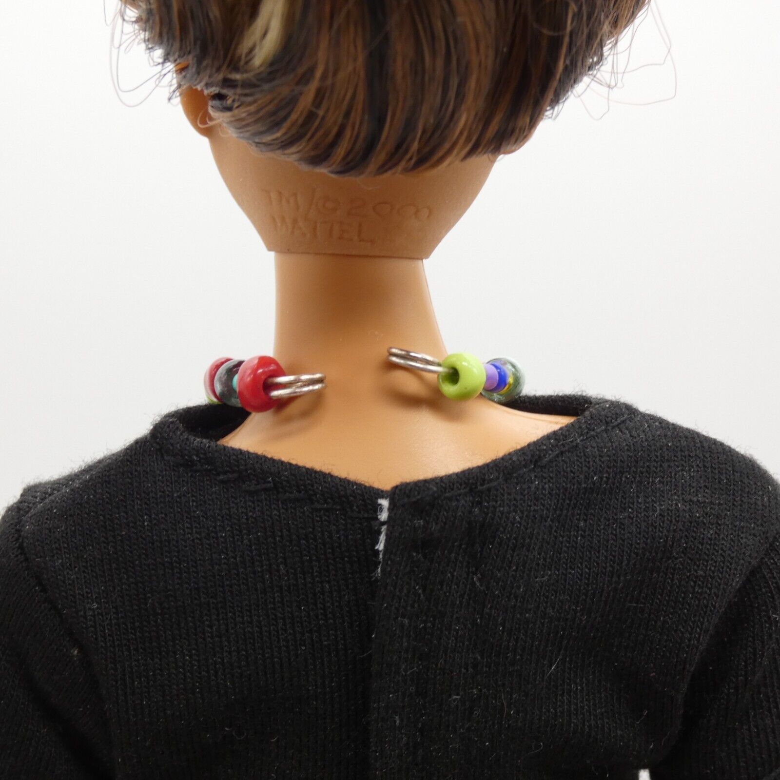 Barbie Doll Size Necklace Choker Rainbow Beads Handmade For 11.5 Inch Dolls