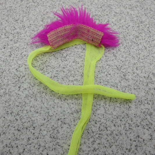 Barbie and the Rockers Diva Doll Headband Hat Hair Tie Pink Yellow 1986 Mattel