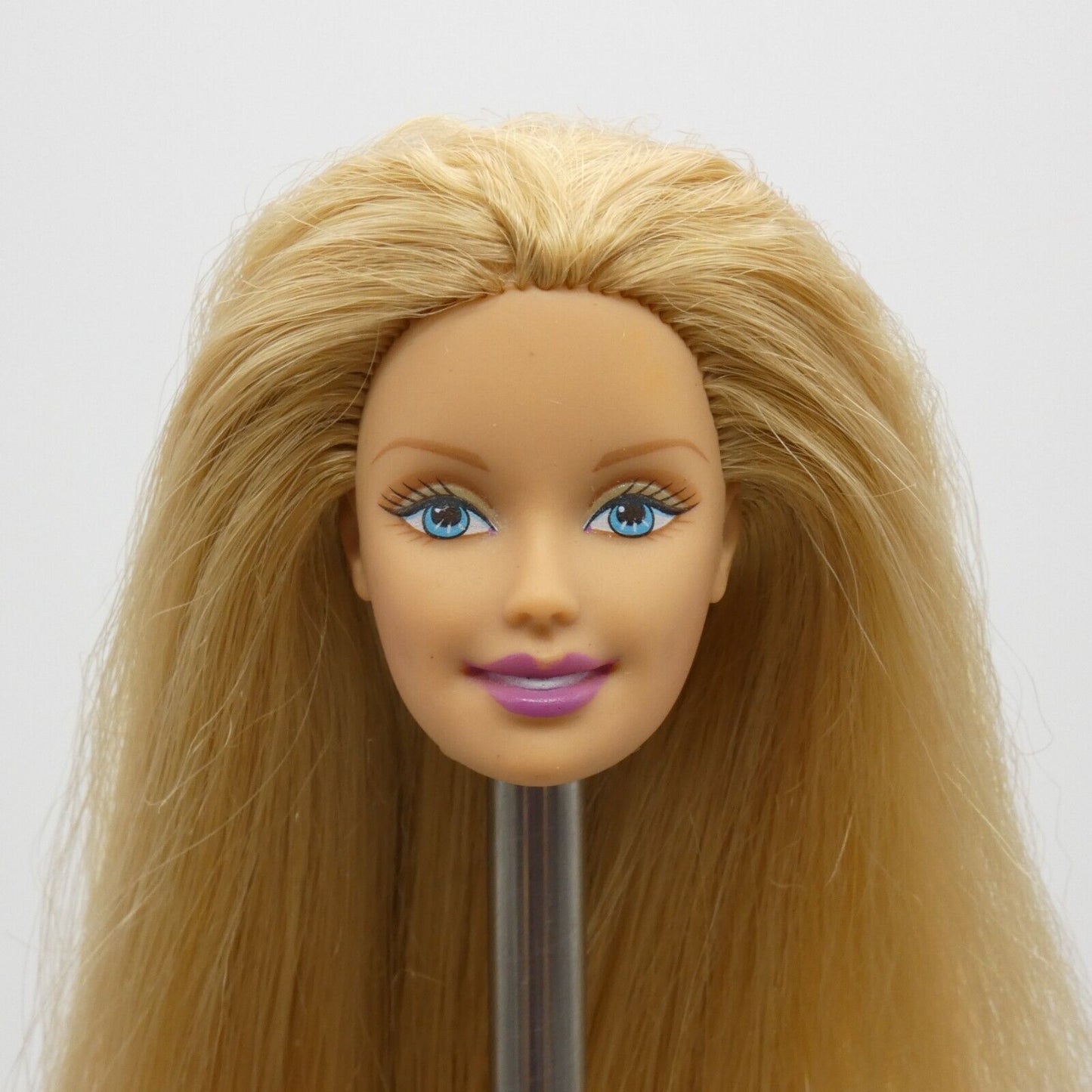 Barbie Style Doll Head Generation Girl Face Blonde Crimped Hair 2004 B6390