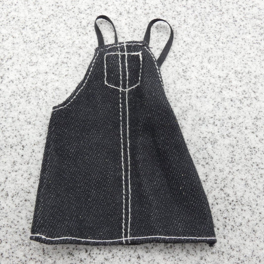 Barbie Doll Jumper Dress Black Simulated Denim Apron 2019 Mattel GHW74