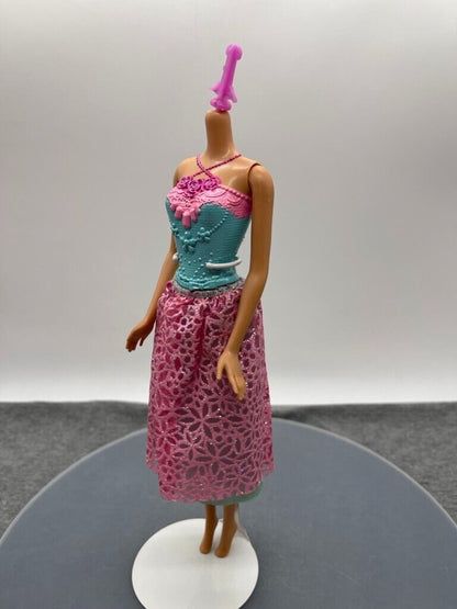 Barbie Endless Hair Kingdom Doll Body Skirt Heel Feet DKB60 Mattel Neck Knob