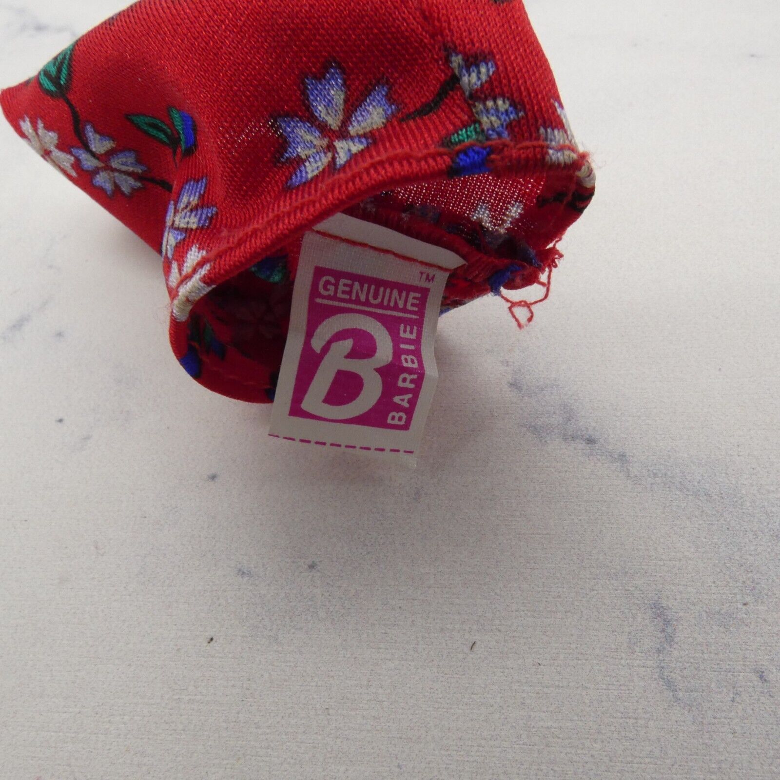 Barbie Doll Skirt Red Floral Print Mid Thigh Pencil Genuine Mattel Superstar