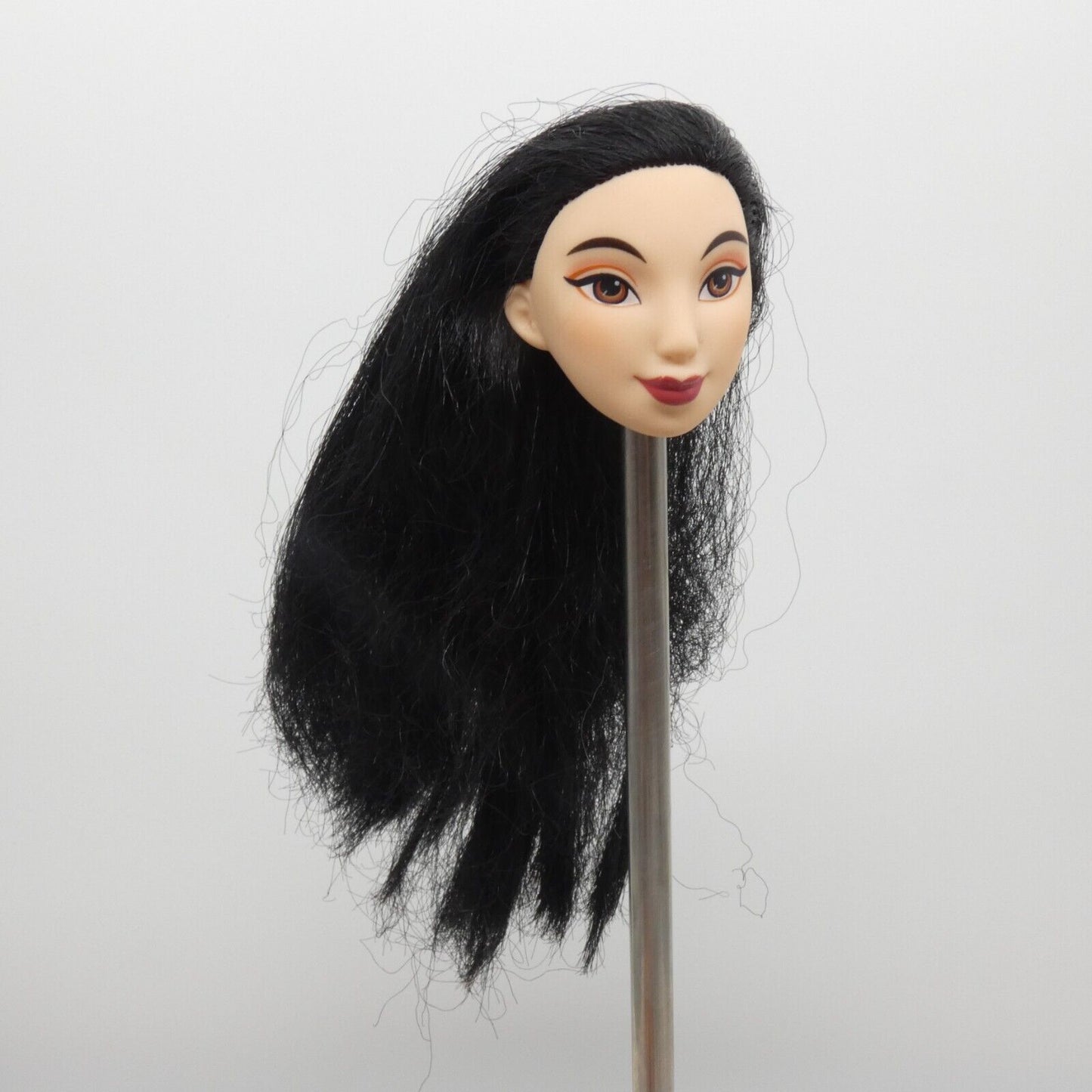 Disney Princess Mulan Doll Head Light Skin Black Hair Royal Shimmer Hasbro E4167