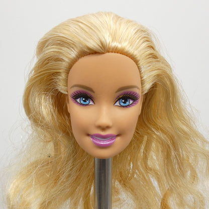 Barbie Fashion Fever Doll Head Only Generation Girl CEO Face Blonde Wavy Hair B2