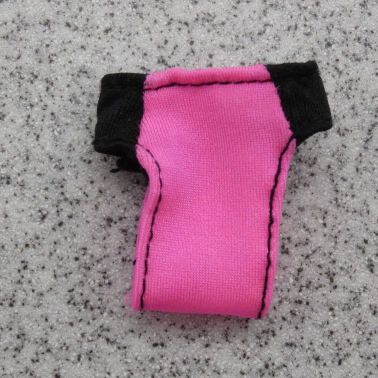 Barbie Doll Size Pink Bikini Bottom Only Swimsuit Bathing Suit Black Thread