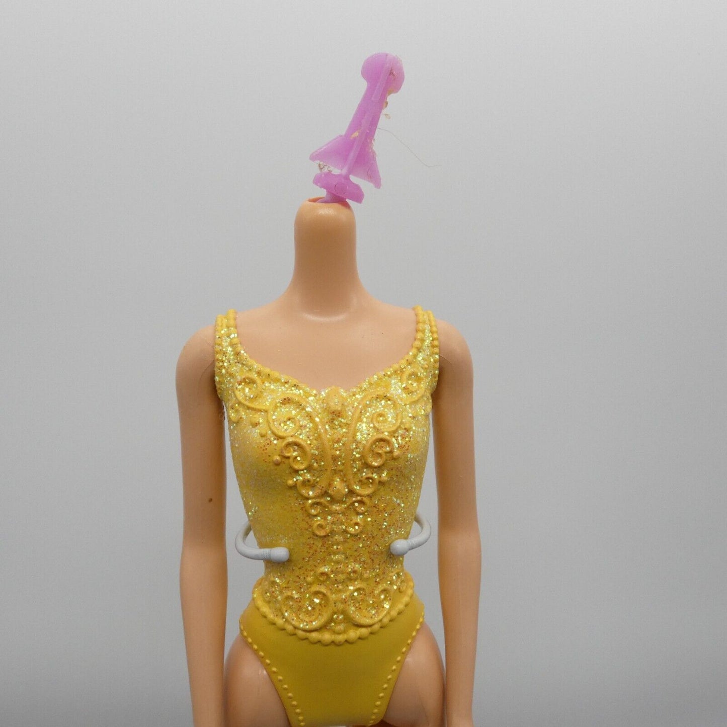 Disney Beauty And The Beast Belle Doll Body Yellow Molded Bodysuit Mattel 2012