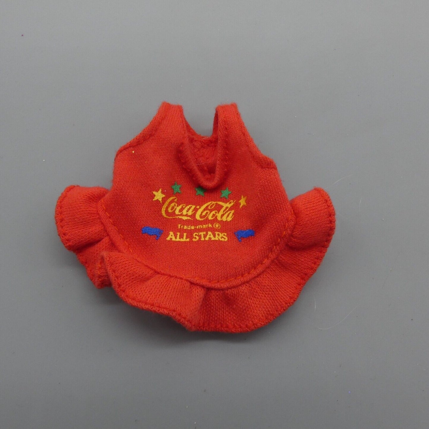 Barbie Doll Size Coca-Cola All Stars Shirt Tank Top Midriff Ruffle Red