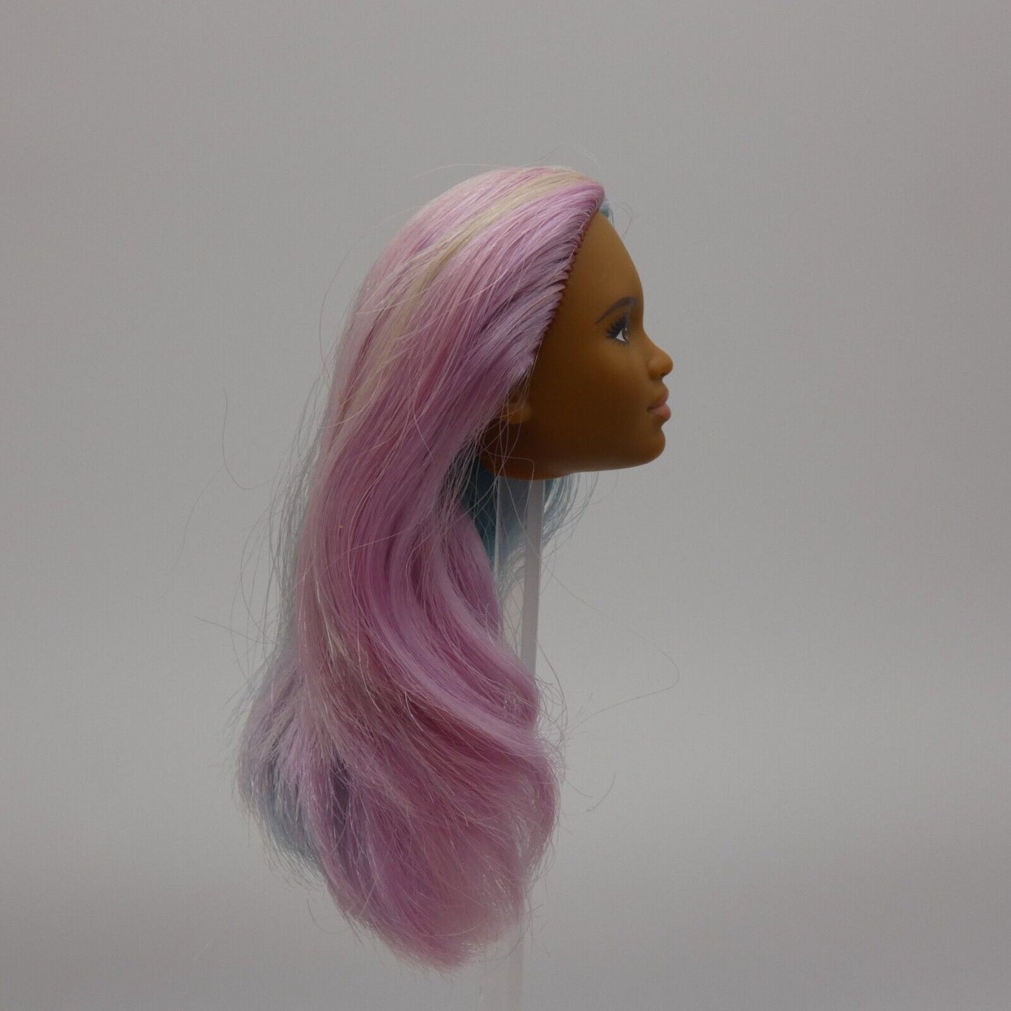 Barbie Fashionistas 42 Doll Head Only AA Grace Mbili Purple Blue Hair 2016 DTF05