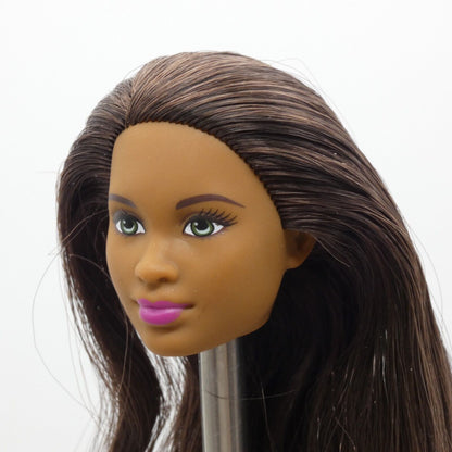 Barbie Mbili Grace Fashion Doll Head African American Medium Skin Green Eyes