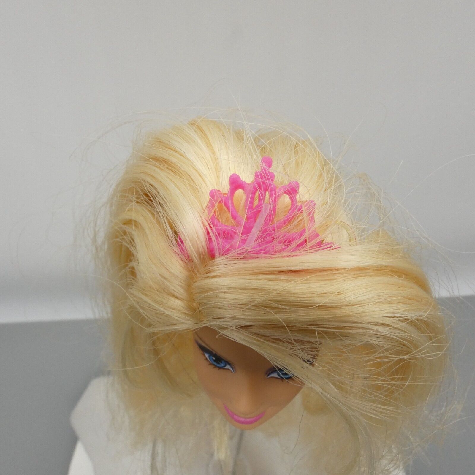 Barbie Fairytale Birthday Princess Doll Head Generation Girl CEO Face Pink Crown