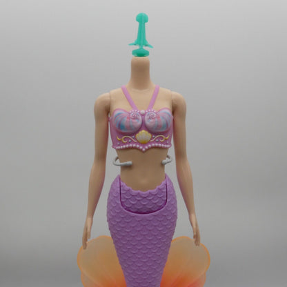 Barbie Dreamtopia Mermaid Doll Body Only Light Skin Pink Purple Tail 2023 HRR06