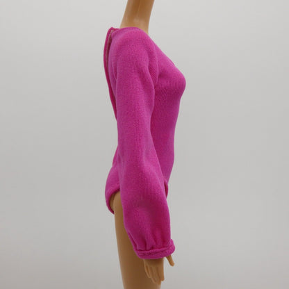 Barbie Doll Bodysuit Pink Magenta Long Sleeve Fits Bellybutton Fashionistas Tall