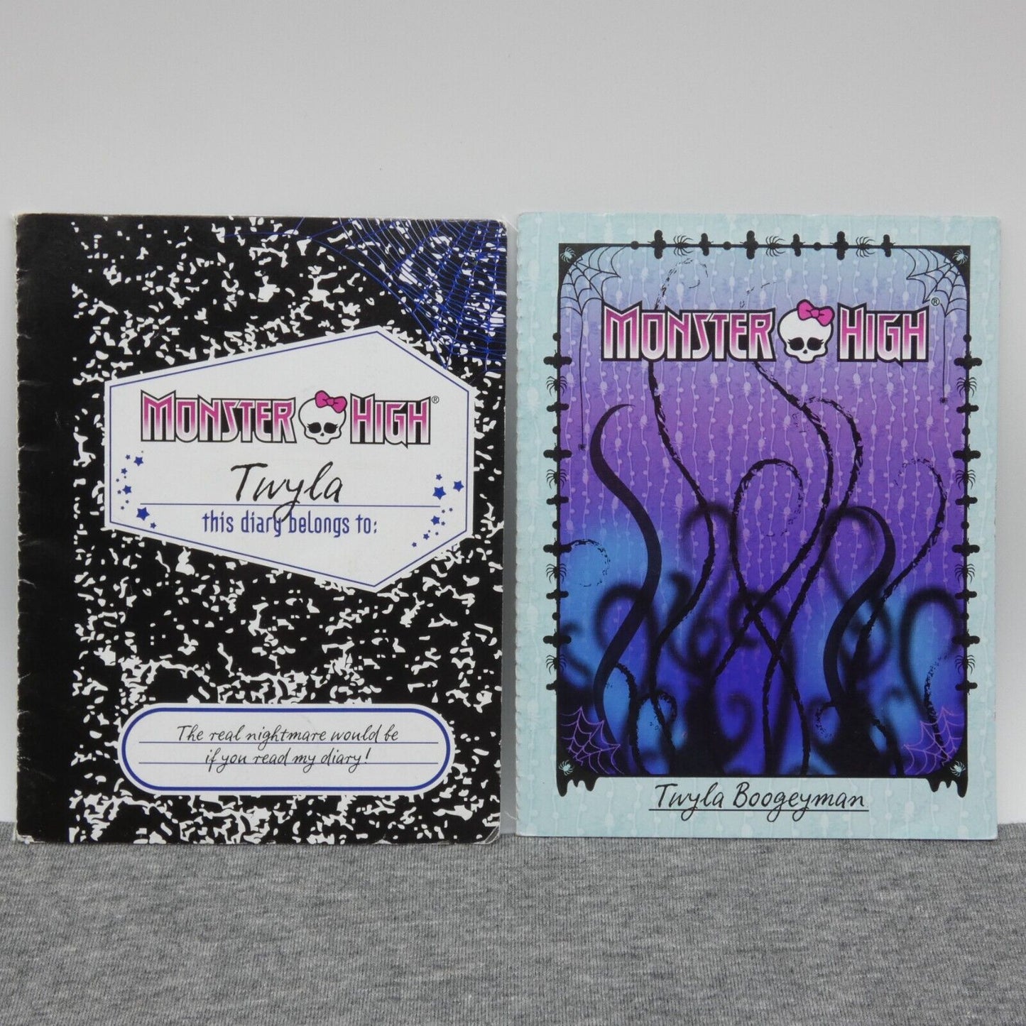 Monster High Twyla Doll Diary Lot of 2 Diaries New Scaremester 13 Wishes