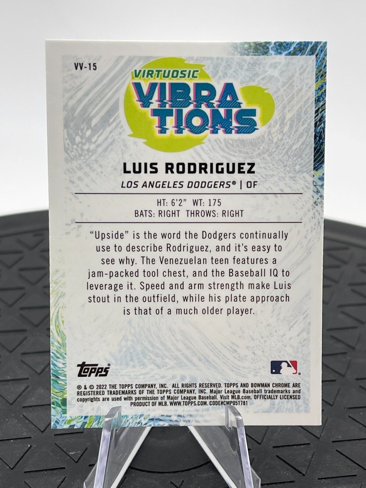 Luis Rodriguez 2022 Bowman Chrome Virtuosic Vibrations VV-15 Los Angeles Dodgers