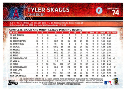 2015 Topps Tyler Skaggs Los Angeles Angels #74