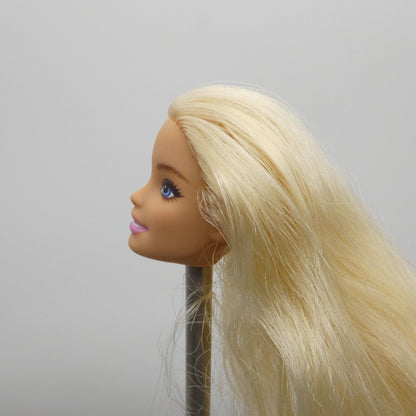 Barbie Doll Head Only Millie Face Open Mouth Medium Light Skin Tone