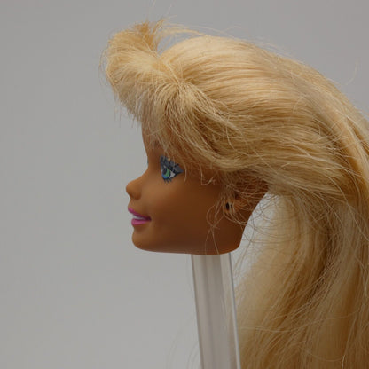 Barbie Sparkle Beach Doll Head Only Long Blonde Hair 1996 Mattel 13132 SuperStar