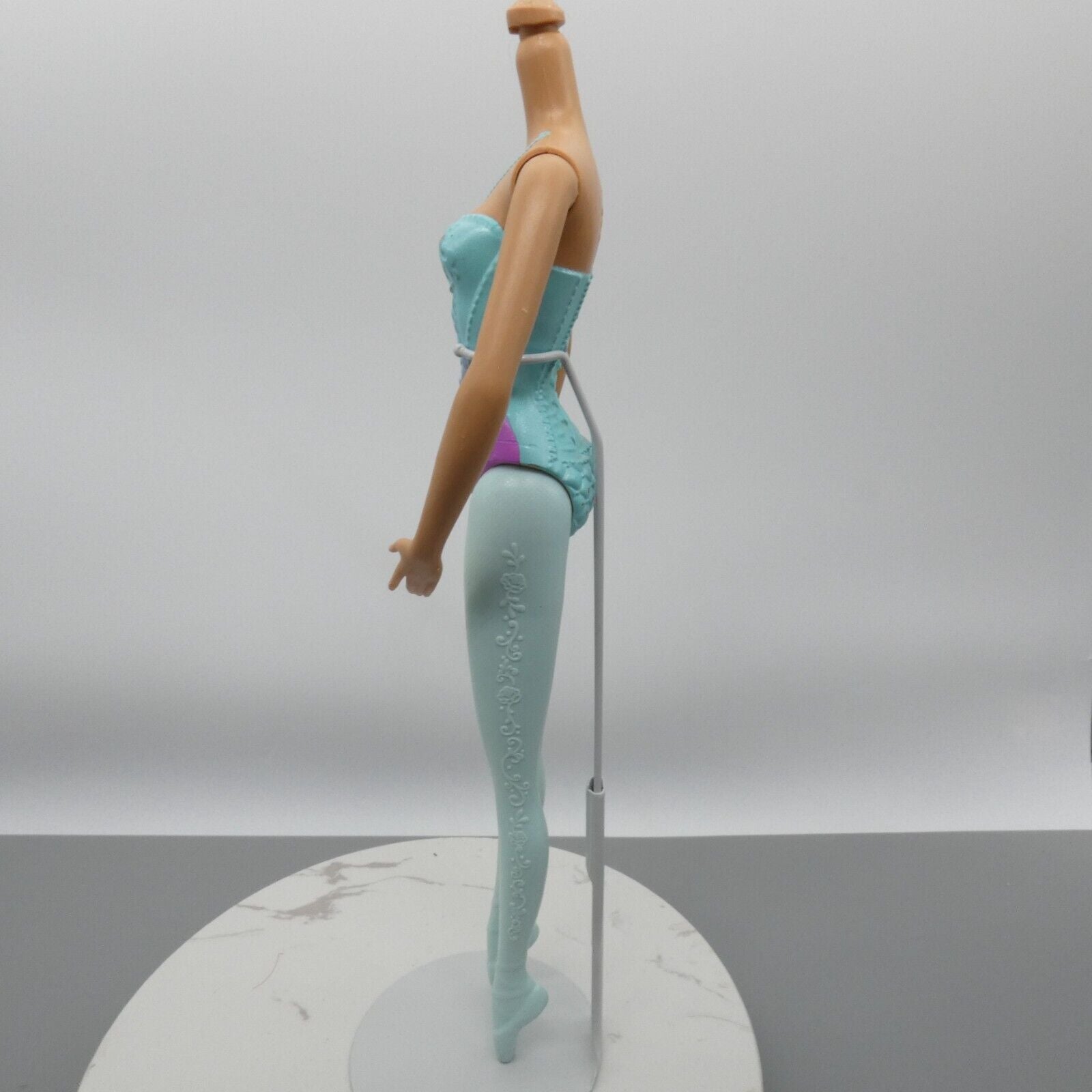 Barbie Fairytale Magic Ballerina Doll Body Aqua Ombre Molded Bodysuit 2103 BCP13