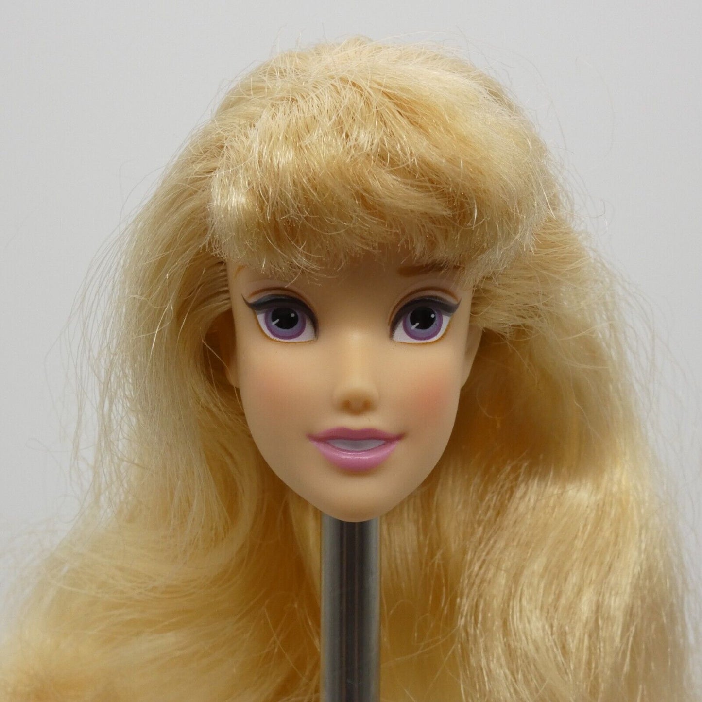 Disney Sleeping Beauty Princess Aurora Doll Head Blonde Purple Eyes