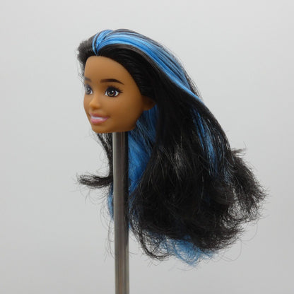 Barbie Skipper Babysitter Doll Head Black Blue Hair Hispanic 2022 Mattel HJY34