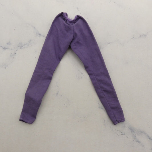 Barbie Doll Size Pants Purple Scrubs Straight Leg Elastic Waist Plum Lavender