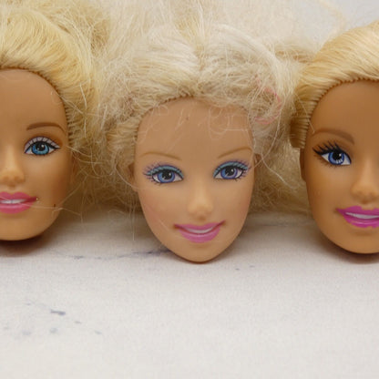 Barbie Doll Head Lot of 5 Heads Generation Girl Face Blonde Blue Eyes JY21