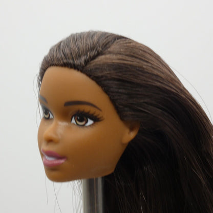 Barbie African American Doll Head Asha Face Medium Skin Tone Brown Eyes Mattel