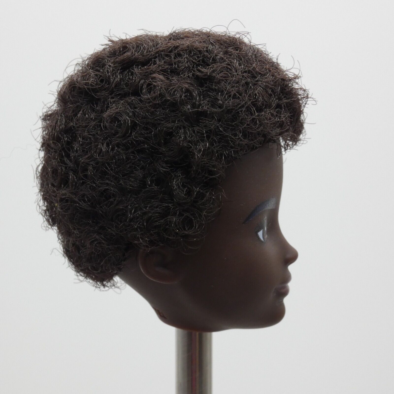 Creatable World Doll Head Curly Black Hair AA Dark Skin 2020 Mattel GKV49