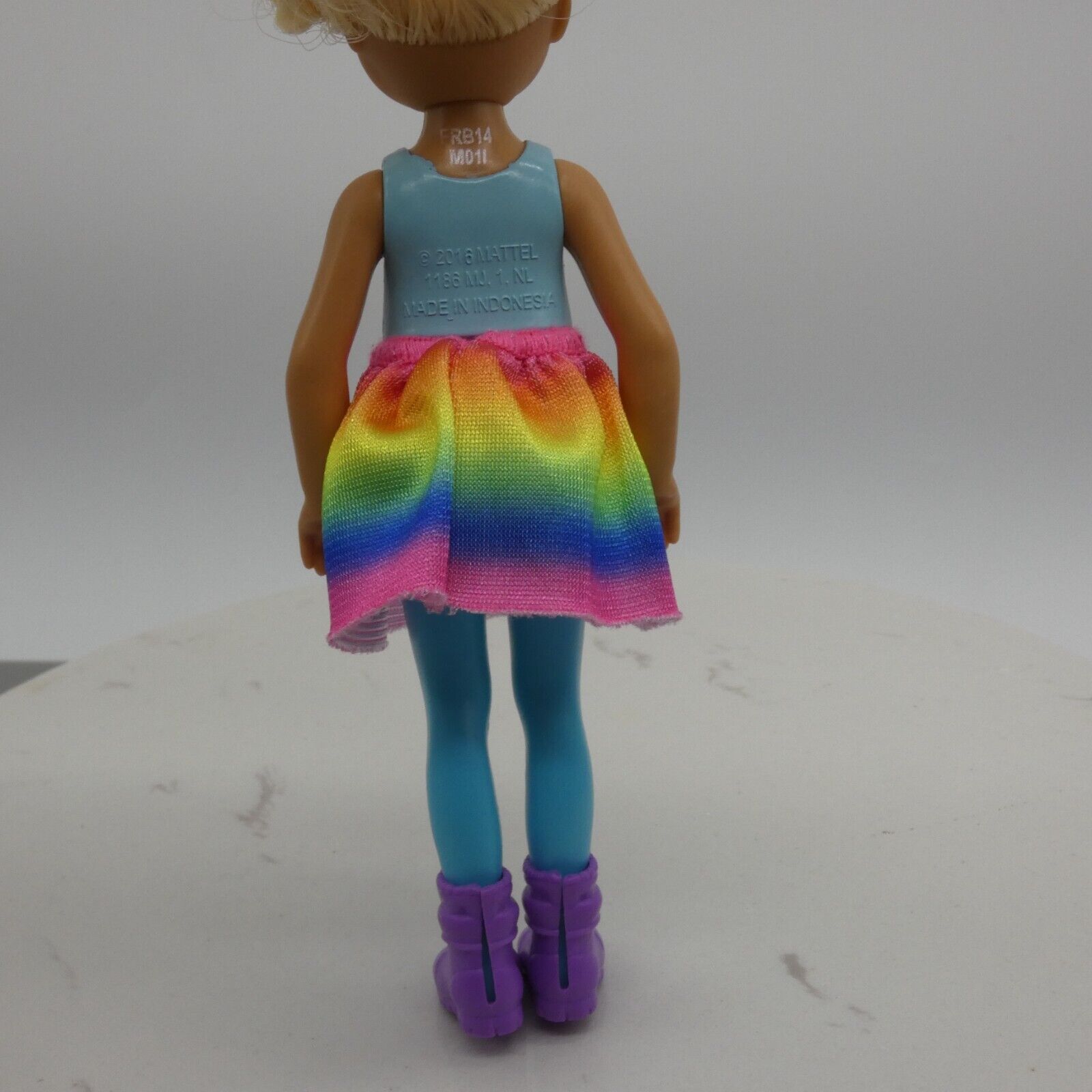 Barbie Dreamtopia Chelsea Doll Rainbow Skirt Purple Boots 2018 Mattel FRB14