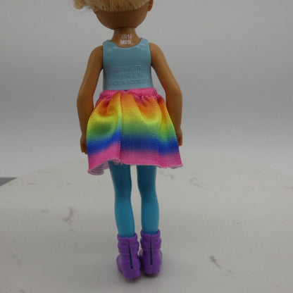 Barbie Dreamtopia Chelsea Doll Rainbow Skirt Purple Boots 2018 Mattel FRB14