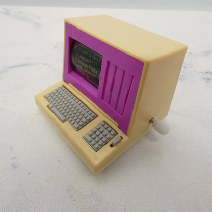 Barbie Doll Computer  Monitor and Keyboard Windup Diorama Playset Accessory