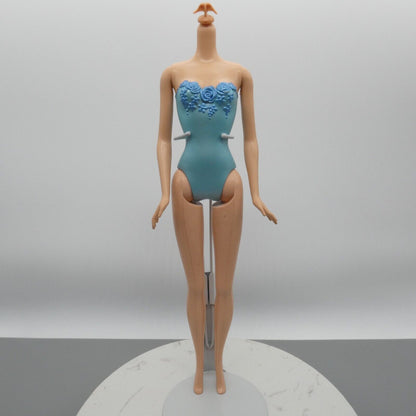 Barbie Doll Fashion Fever Body Turquoise Molded Bodysuit Straight Arms 2005