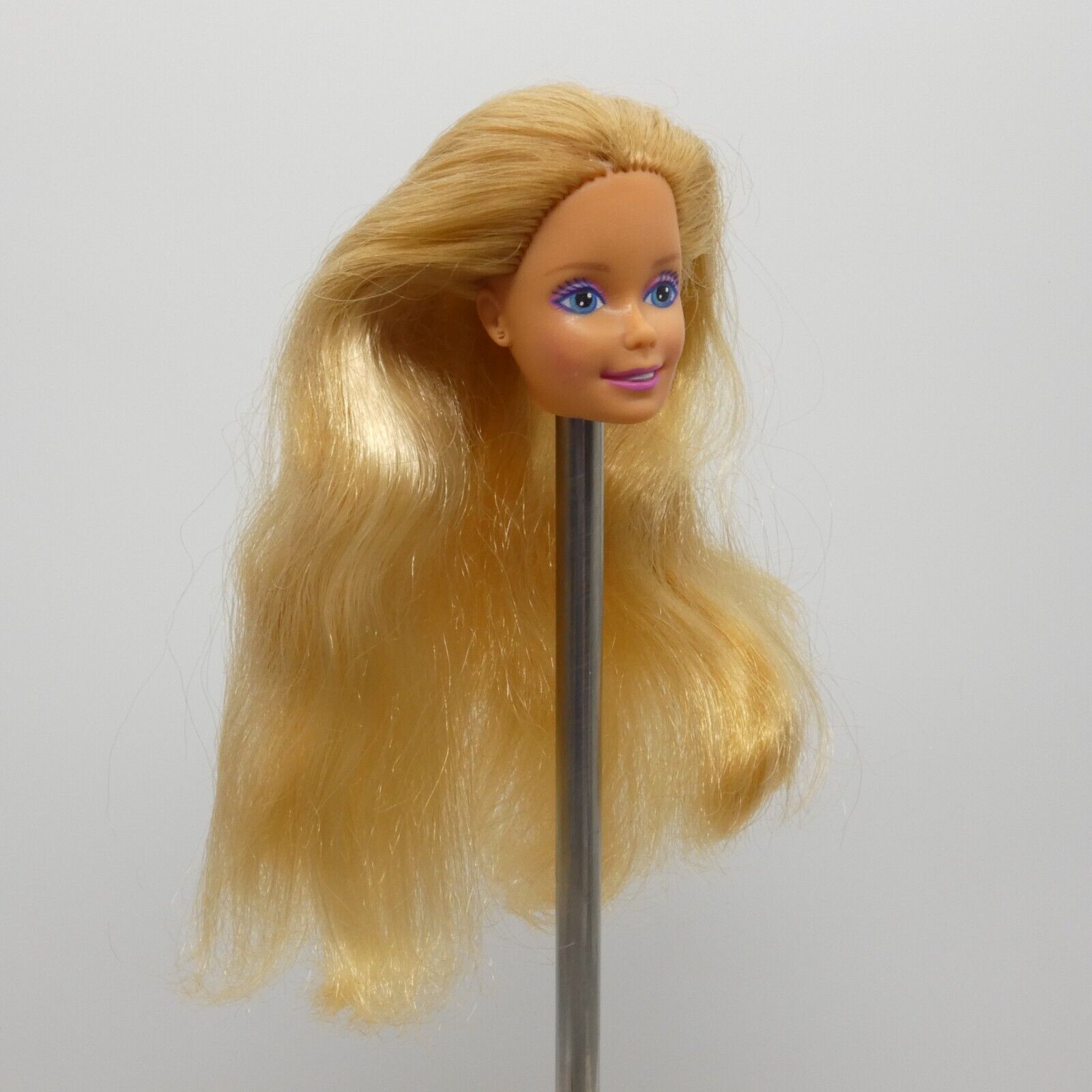 Barbie Funtime Doll Head Blonde 80s SuperStar Medium Light Skin Malaysia 3718