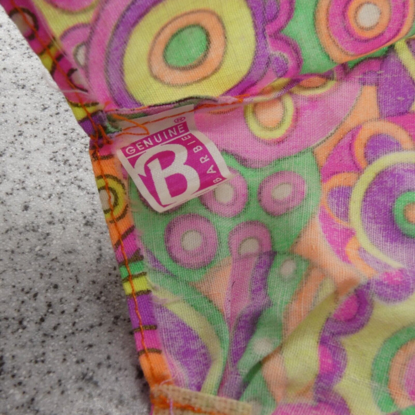 Barbie Doll Apron Skirt Side Wrap Multicolor Retro Style Genuine Mattel