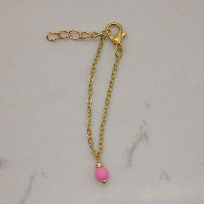 Necklace for Barbie Integrity Toys Doll Pink Sphere Pendant Gold Tone Chain