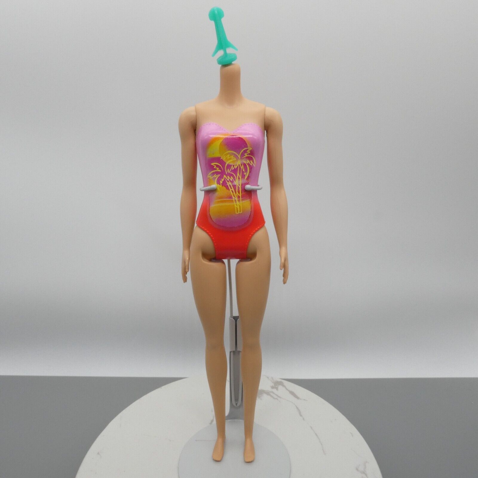 Barbie Beach Doll Body Medium Light Skin Tropical Molded Suit 2024 HXX48