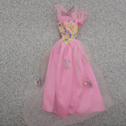 Barbie Butterfly Princess Doll Fashion Dress Pink Full Length 1994 Mattel 13051