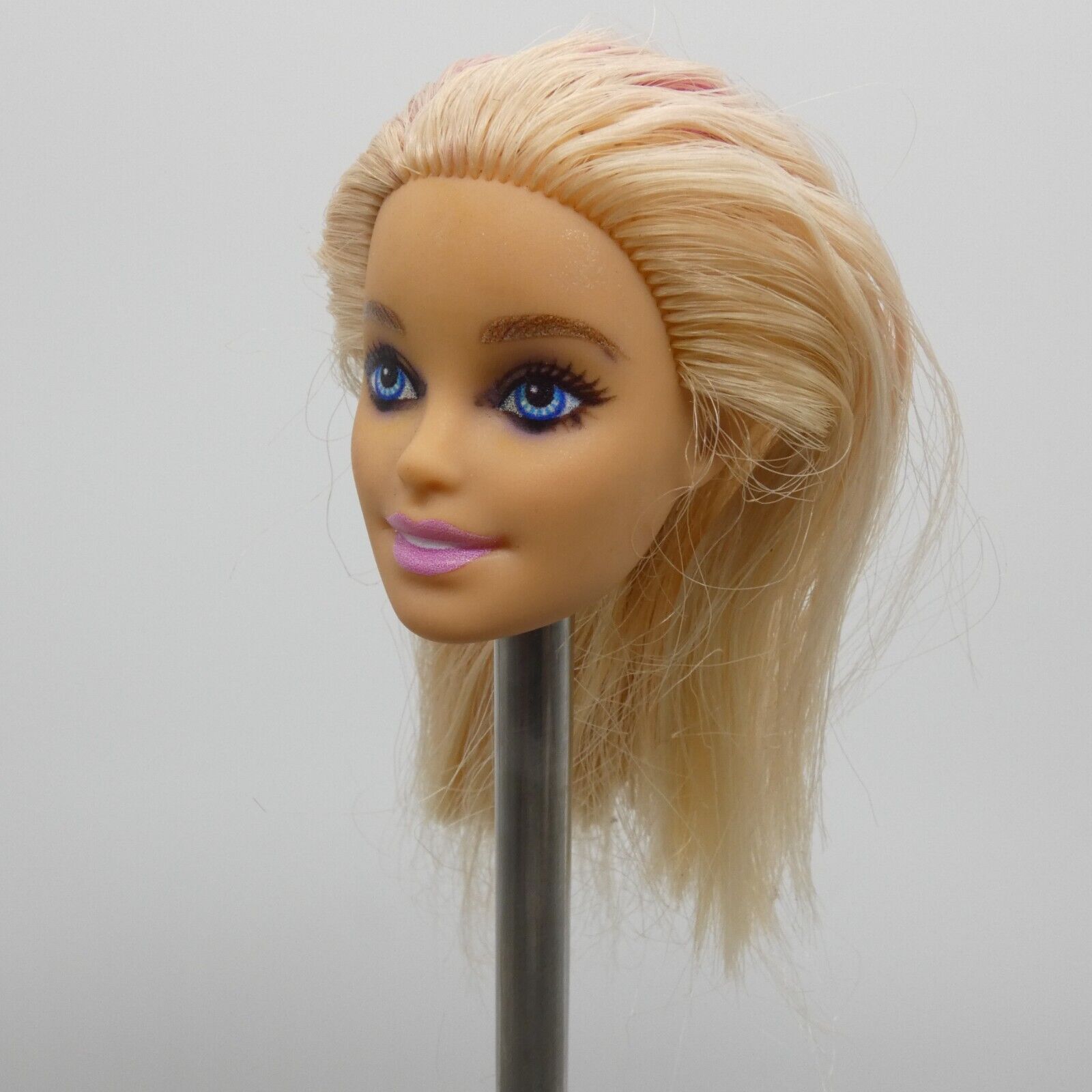 Barbie Had A Rough Night Doll Head Only Runny Mascara Pink Dyed Hair 2019 FWV25